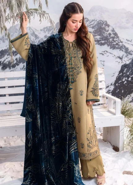 Carnation by Rang Rasiya Unstitched Embroidered Karandi 3 Piece Suit RR26UKW OLIVINE - Winter Collection