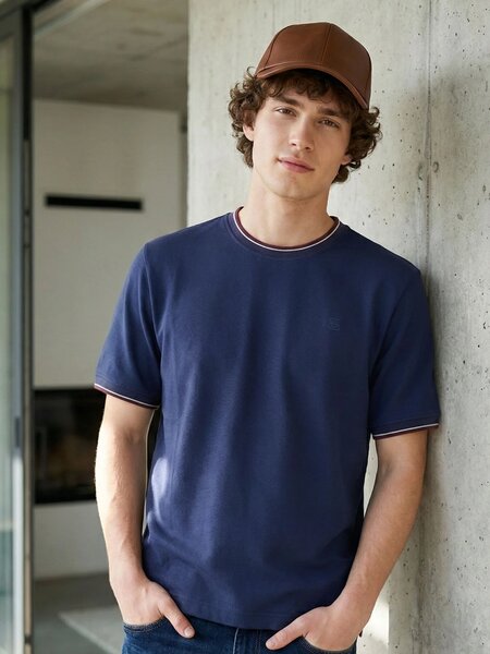 Navy Blue Basic T-Shirt (TEE-507)