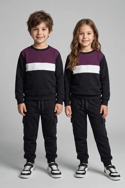 DKY Kid's Color Block Fleece Twin Set