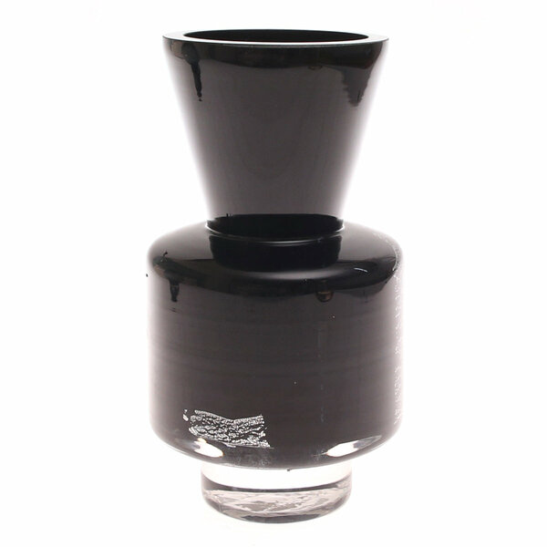 Black & White Pattern Glass Vase | Modern Home Décor Pakistan | Stylish Table Accent
