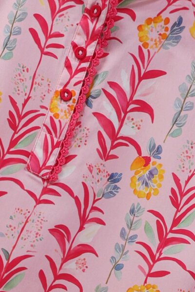 Garden Bloom Cotton Kurta Set - 2pc