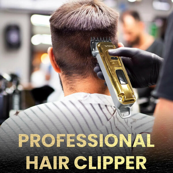 VGR - Professional Hair Clipper, Salon Trimmer With Digital Display