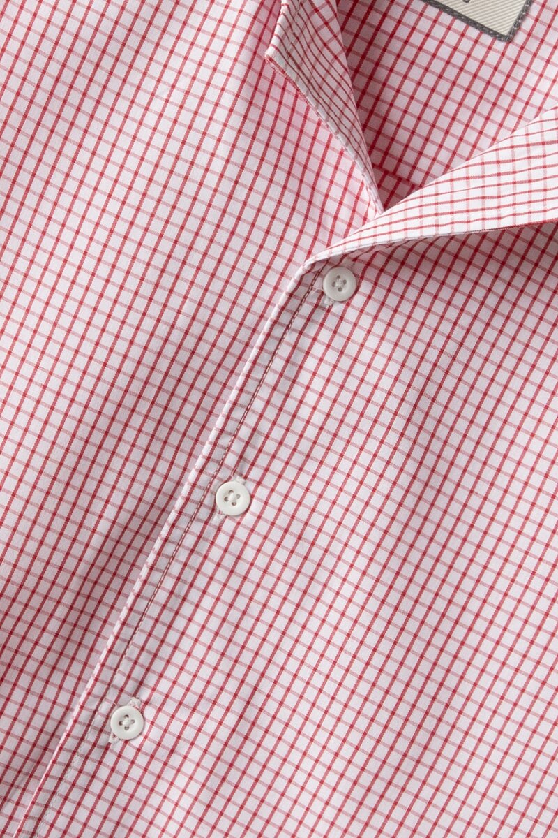 Boys Smart Red Checkered Shirt
