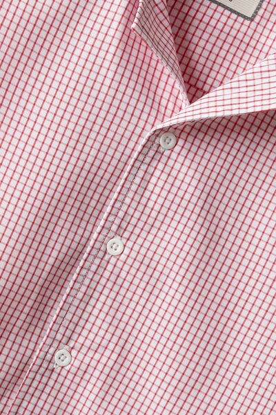 Boys Smart Red Checkered Shirt