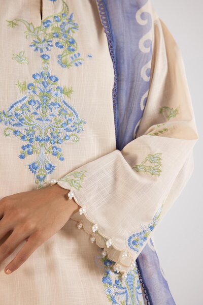 Stitched Embroidered Lawn Shirt
