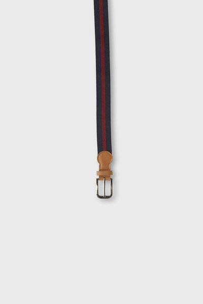 Boys Navy & Red Striped Belt