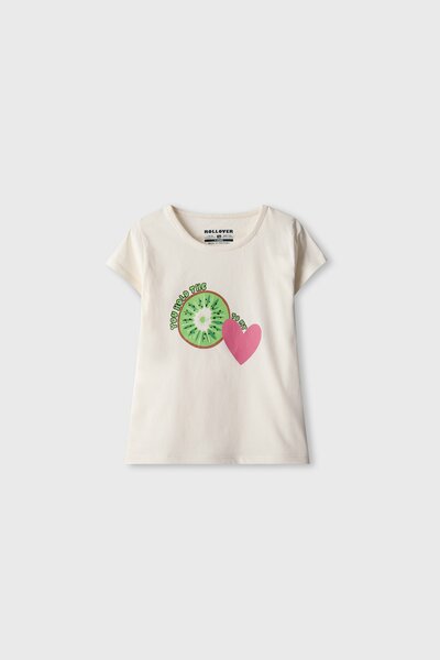 Girls Kiwi Heart Graphic Tee