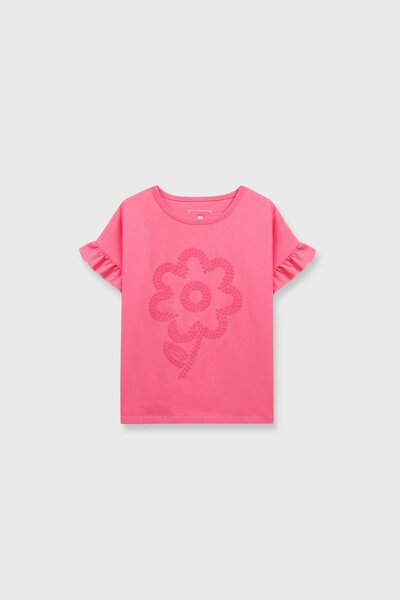 Coral Floral Tee