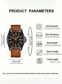 Shein - Men's Watch 1 Piece Set Calendar CasualSport Digital Circular Dial Quartz Watch