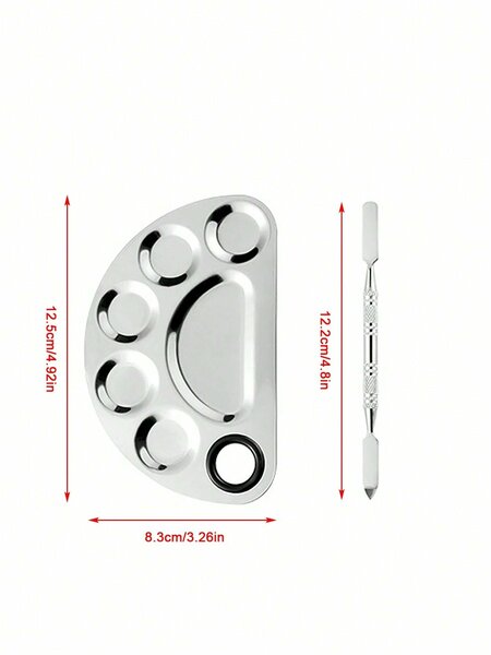 Shein - 2 Pieces Of Semi-Circular Color Mixing Palette