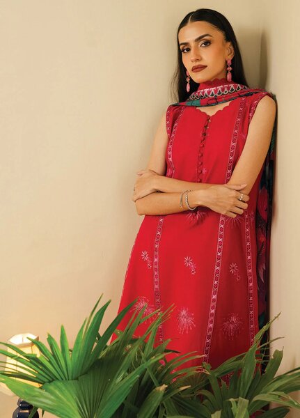 Faiza Faisal Embroidered Lawn Suits Unstitched 3 Piece FFX25SL Vena - Summer Collection