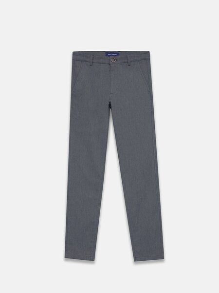 Brumano Mens Pants RTW Solids Cotton Grey Structured Chinos Casual Collection