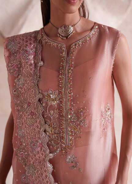 Pari Naz by Neeshay Unstitched Embroidered Tissue Zari 3 Piece Suit NSH26UPN NYRA - Wedding Collection