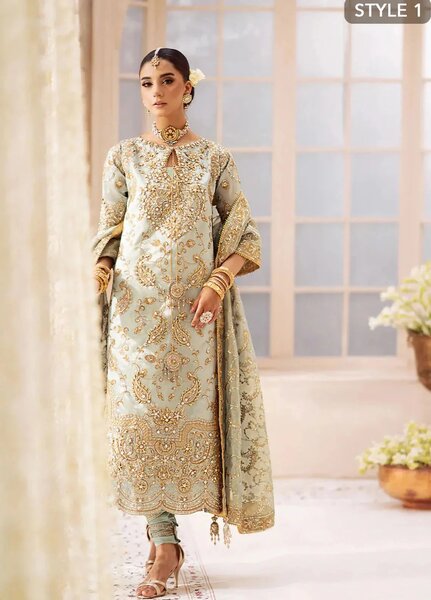 Aik Atelier Embroidered Tissue Suits Unstitched 3 Piece AIK25EF Vl2 Look 03 - Formals Collection