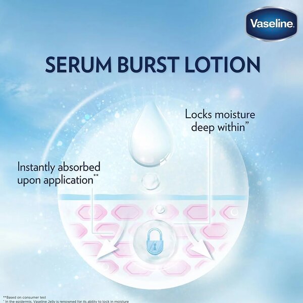 Vaseline Even Tone Lotion, Gluta-Hya Serum Burst, 200ml