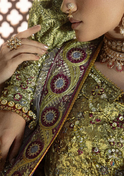 Aik Atelier Unstitched Embroidered Tissue 3 Piece Suit AIK26UAAW B2601 - Wedding Collection