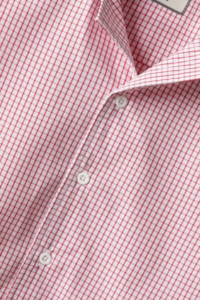 Boys Smart Red Checkered Shirt