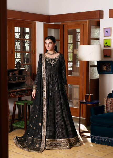 Shagun by Neeshay Unstitched Embroidered Raw Silk 2 Piece Suit NSH26US Anjuman - Festive Collection