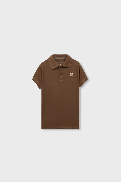 Boys Classic Brown Pique Polo