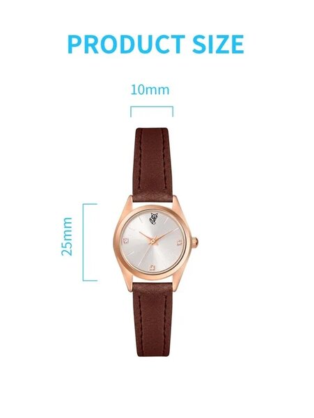 Shein - Quartz Watch With Rhinestone Detailing