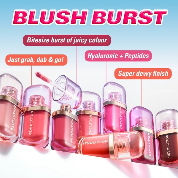 Revolution Superdewy Liquid Blush Burst Rose All Day Dusty Pink