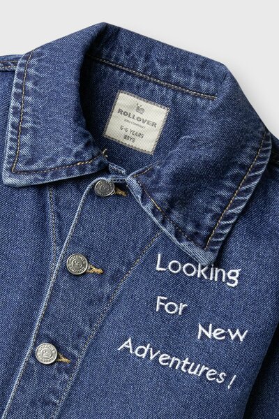 Boys Adventure Crest Blue Denim Jacket