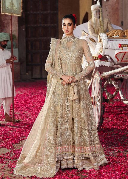 Veere di Wedding by Sardinia Unstitched Brides Embroidered Handwork Organza Suits 3 Piece SRD25VW D-1308 Sahiba - Formals Collection