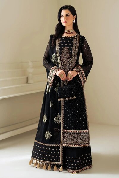 Alizeh Fashion Unstitched Embroidered Chiffon 3 Piece Suit AF26UCF AF-PS-8005-Alba - Festive Collection
