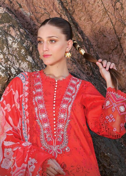 Tropicana by Ayzel Embroidered Lawn Suits Unstitched 3 Piece AAF24TP D-05 Zinia - Summer Collection
