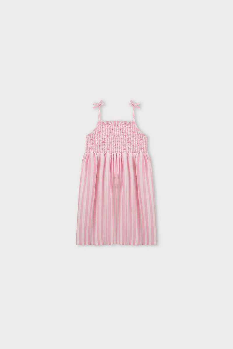 Blush Stripe Blossom Dress