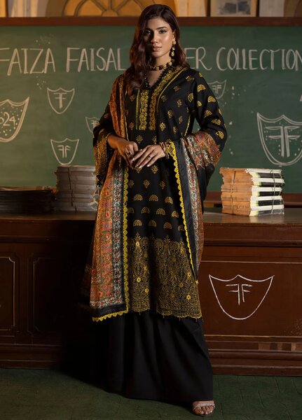 Maya By Faixa Faixal Embroidered Schiffli Suit Unstitched 3 Piece FFX24M Clara - Summer Collection