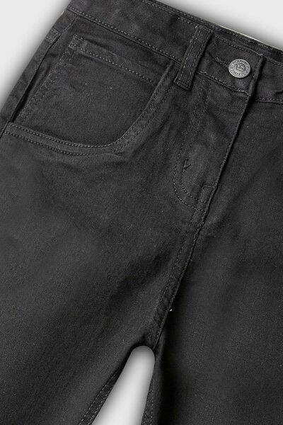 Girls Curve Black Barrel Jeans