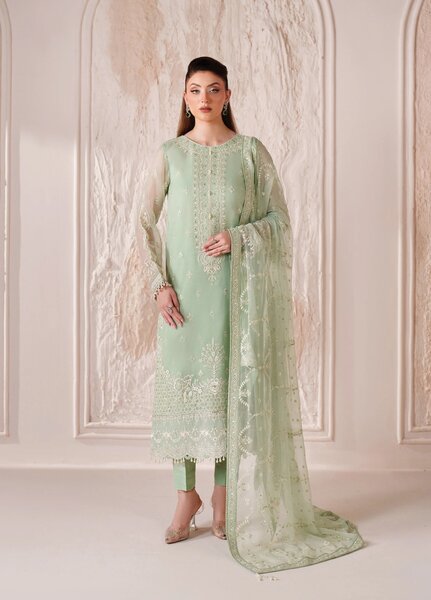 Threads by Alizeh Fashion Unstitched Embroidered Chiffon 3 Piece Suit AF26UTC D-2 Arden - Festive Collection