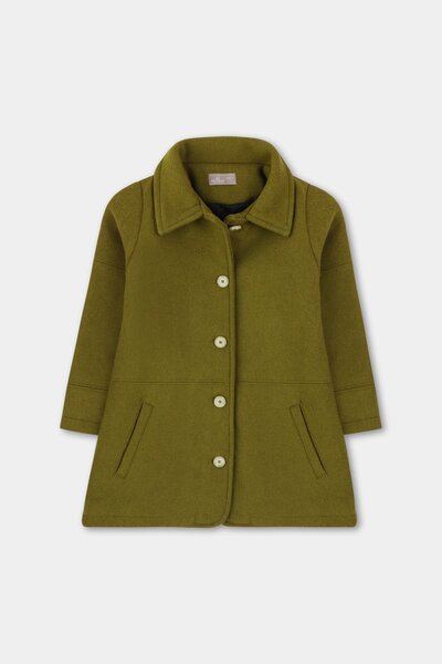 Girls Olive Grove Felt Coat