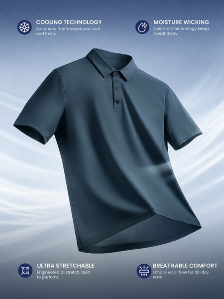Dark Teal Performance Polo (POLO-1348)