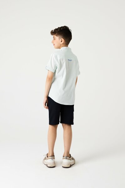 Boys Mint Cotton Casual Shirt