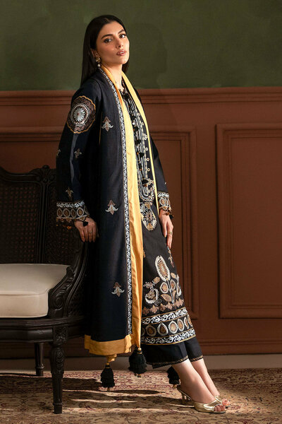 3 Piece Embroidered Corduroy Suit