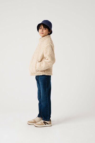 Boys Sandstone Sherpa Beige Jacket