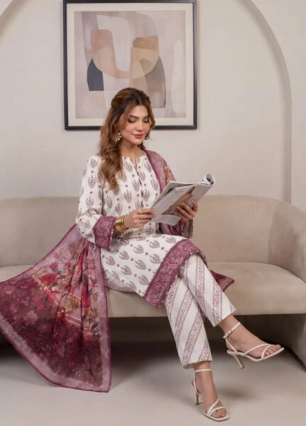 Salitex Women RTW Printed Raw Silk 3 Piece Suit S26L3PNRES840 Casual Collection