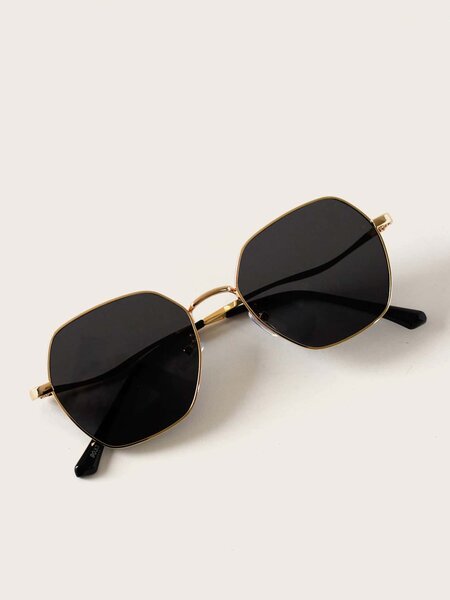 Shein- Metal Frame Sunglasses With Case