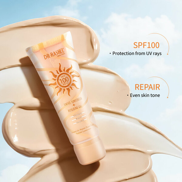 Dr Rashel - Ceramide Repair Dual-Tube Tinted Sunscreen+Repairing Gel 100 PA+