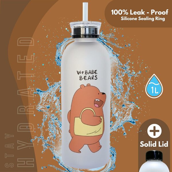 Home.Co - We Bare Bears Bottle 1000ml (Random Color)