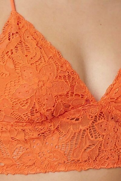 BLS - Belle Non Padded Lace Bralette - Peach Rose