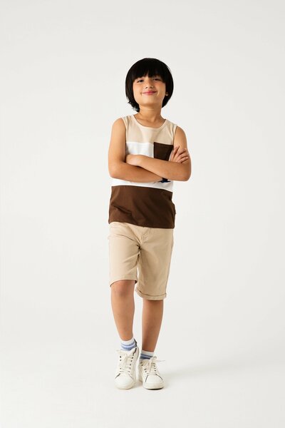 Boys Nude Blocks Tank Tops