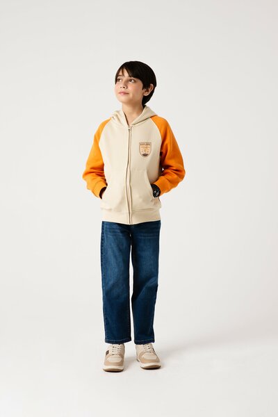 Boys Rustline Contrast Fleece Hood