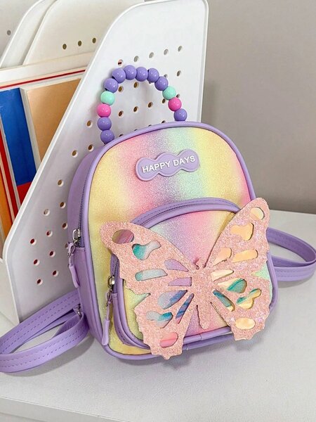 Shein - Classic Fashion Backpack, Cute Butterfly Fashion Backpack, Mini Sequin School Bag