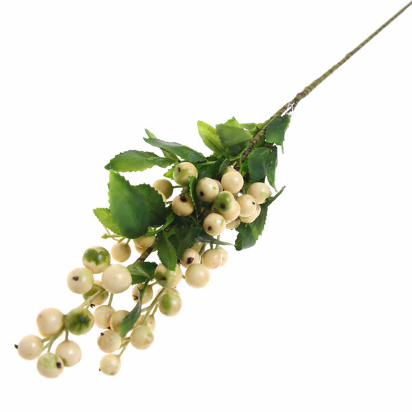 Artificial Berry Lemon Branch Stem – Decorative Faux Berry Spray for Home & Floral Arrangements