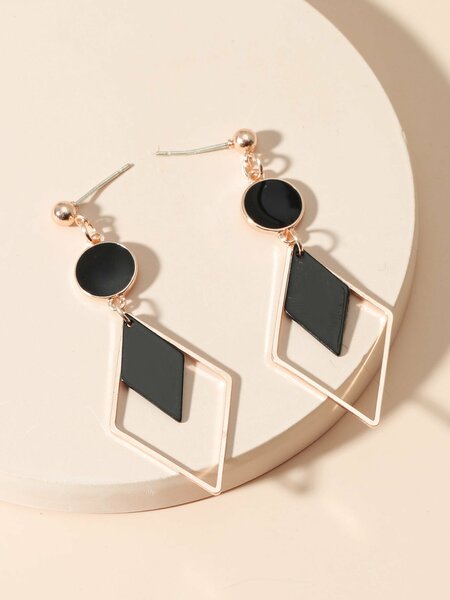Shein - Geometric Drop Earrings
