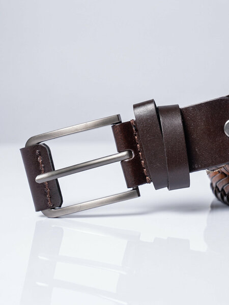 Brown Braided Leather Belt (BELT-973)
