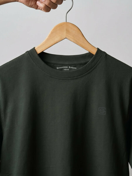 Dark Green Basic T-Shirt (TEE-481)